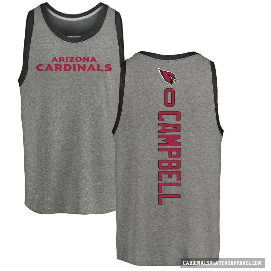 Men's ＃0 Calais Campbell Arizona Cardinals Ash Backer Tank Top