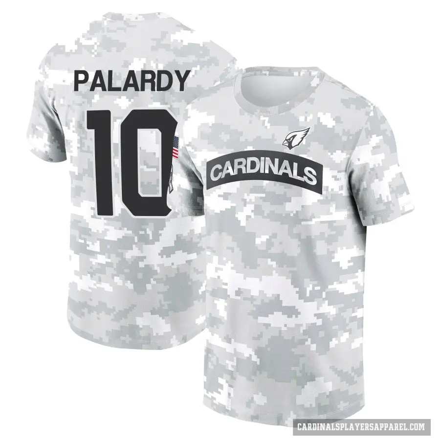 Men's ＃10 Michael Palardy Arizona Cardinals Camo Arctic 2024 Salute to Service Performance T-Shirt