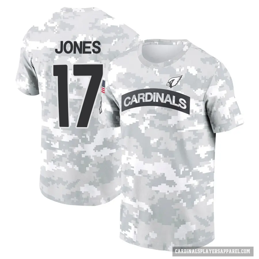 Men's ＃17 Zay Jones Arizona Cardinals Camo Arctic 2024 Salute to Service Performance T-Shirt