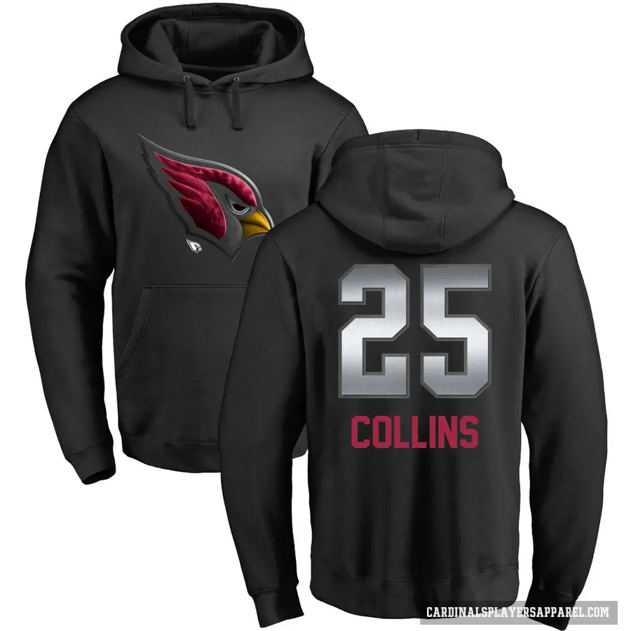 Men's ＃25 Zaven Collins Arizona Cardinals Black Midnight Mascot Pullover Hoodie