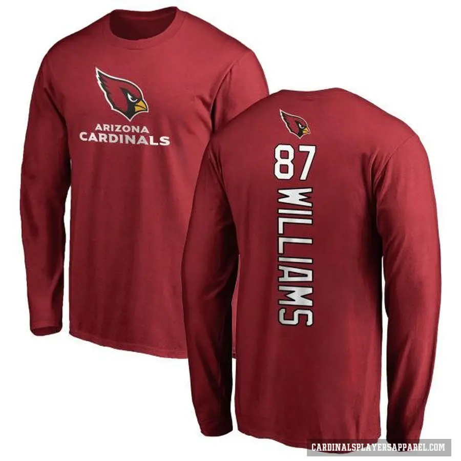 Men's ＃87 Maxx Williams Arizona Cardinals Backer Long Sleeve T-Shirt Maroon