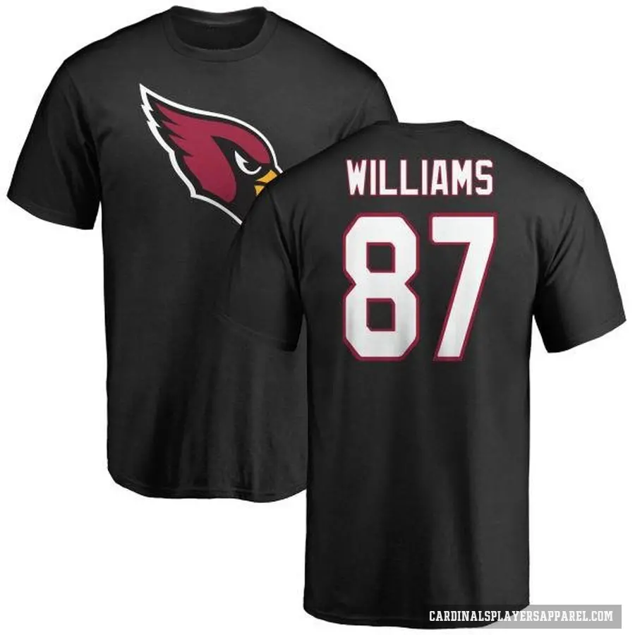 Men's ＃87 Maxx Williams Arizona Cardinals Black Logo T-Shirt