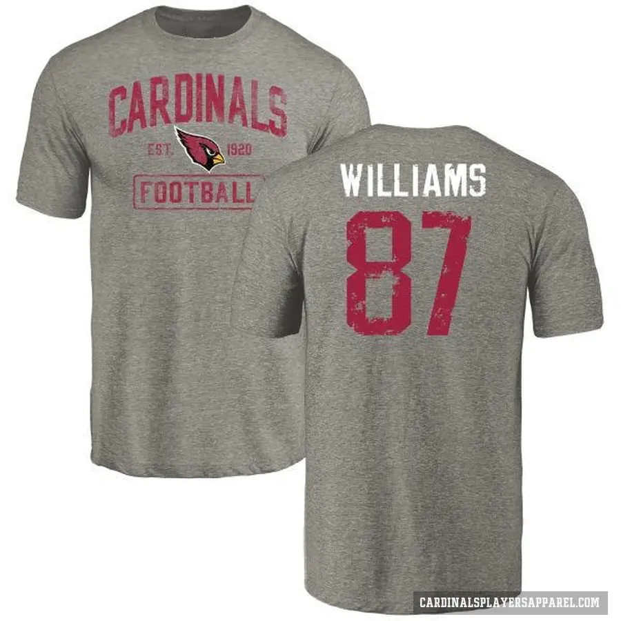 Men's ＃87 Maxx Williams Arizona Cardinals Gray Distressed T-Shirt