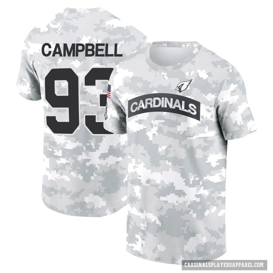 Men's ＃93 Calais Campbell Arizona Cardinals Camo Arctic 2024 Salute to Service Performance T-Shirt