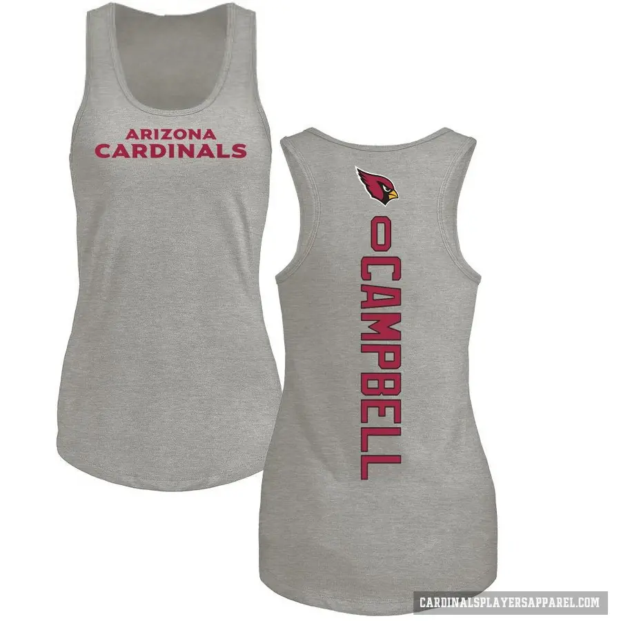 Women's ＃0 Calais Campbell Arizona Cardinals Ash Backer Tank Top