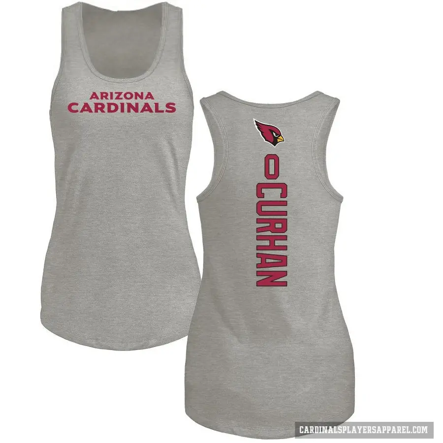 Women's ＃0 Jake Curhan Arizona Cardinals Ash Backer Tank Top
