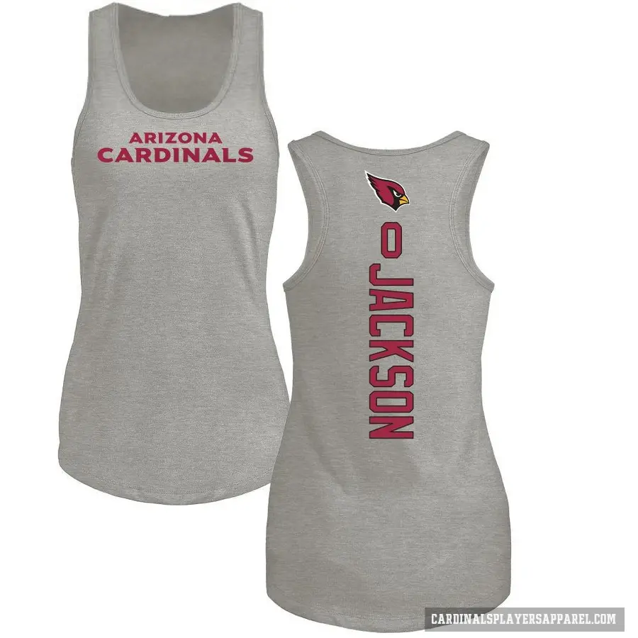 Women's ＃0 Trishton Jackson Arizona Cardinals Ash Backer Tank Top