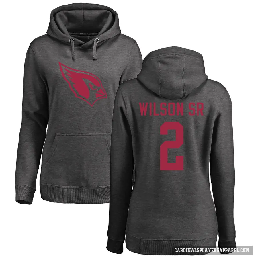 Women's ＃2 Mack Wilson Sr. Arizona Cardinals Pro Line by Branded Ash One Color Pullover Hoodie