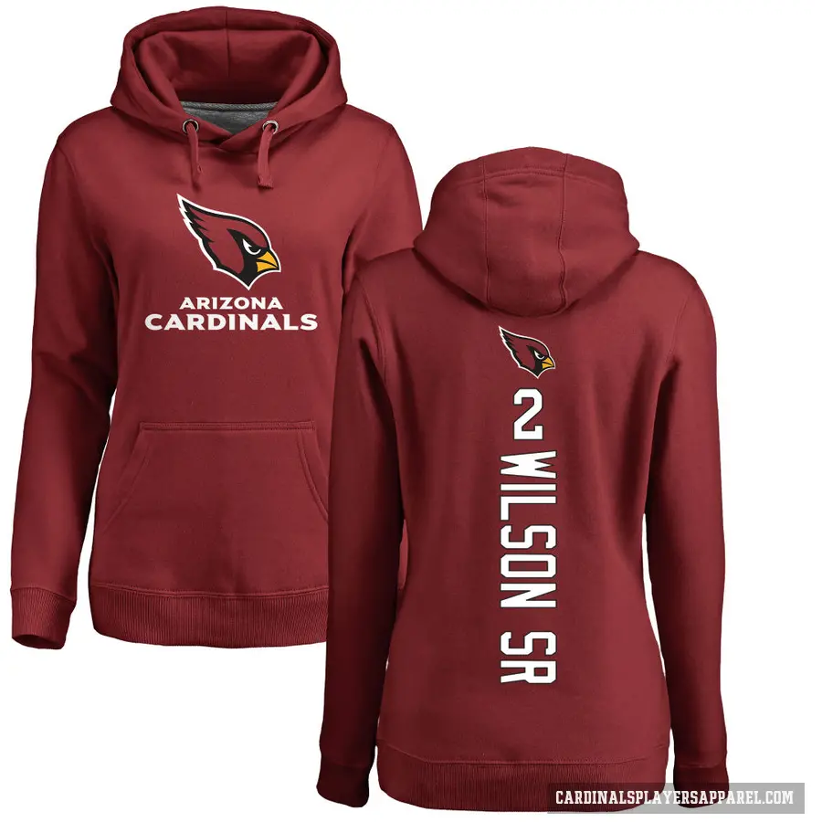 Women's ＃2 Mack Wilson Sr. Arizona Cardinals Pro Line Maroon Backer Pullover Hoodie