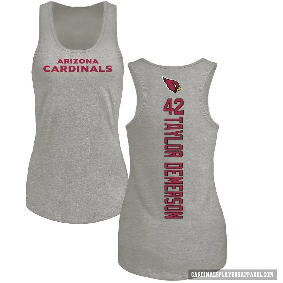Women's ＃42 Dadrion Taylor-Demerson Arizona Cardinals Ash Backer Tank Top