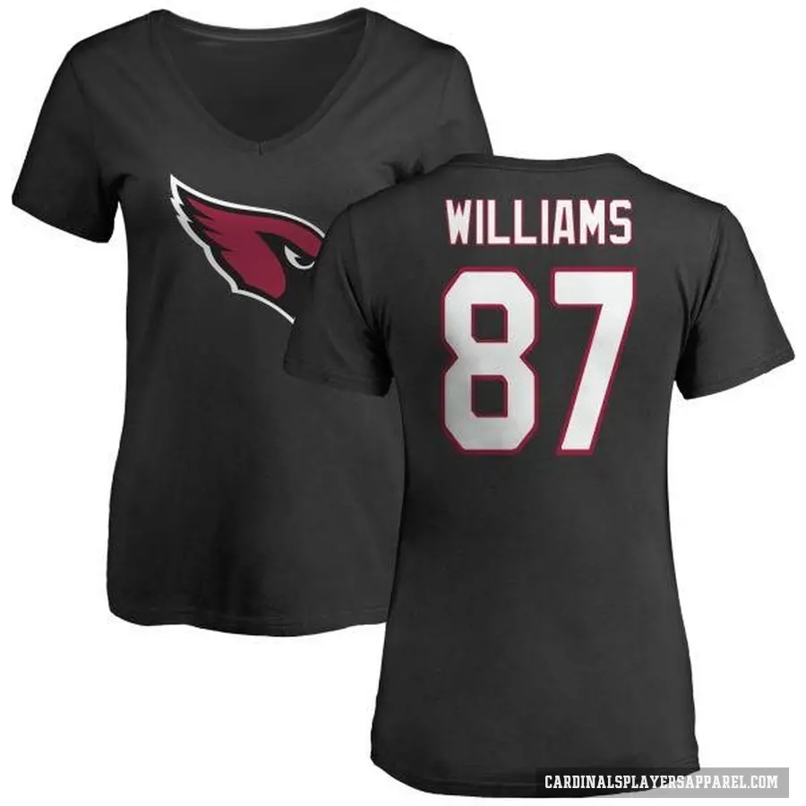Women's ＃87 Maxx Williams Arizona Cardinals Black Logo Slim Fit T-Shirt