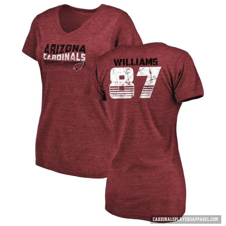 Women's ＃87 Maxx Williams Arizona Cardinals Retro V-Neck T-Shirt Cardinal