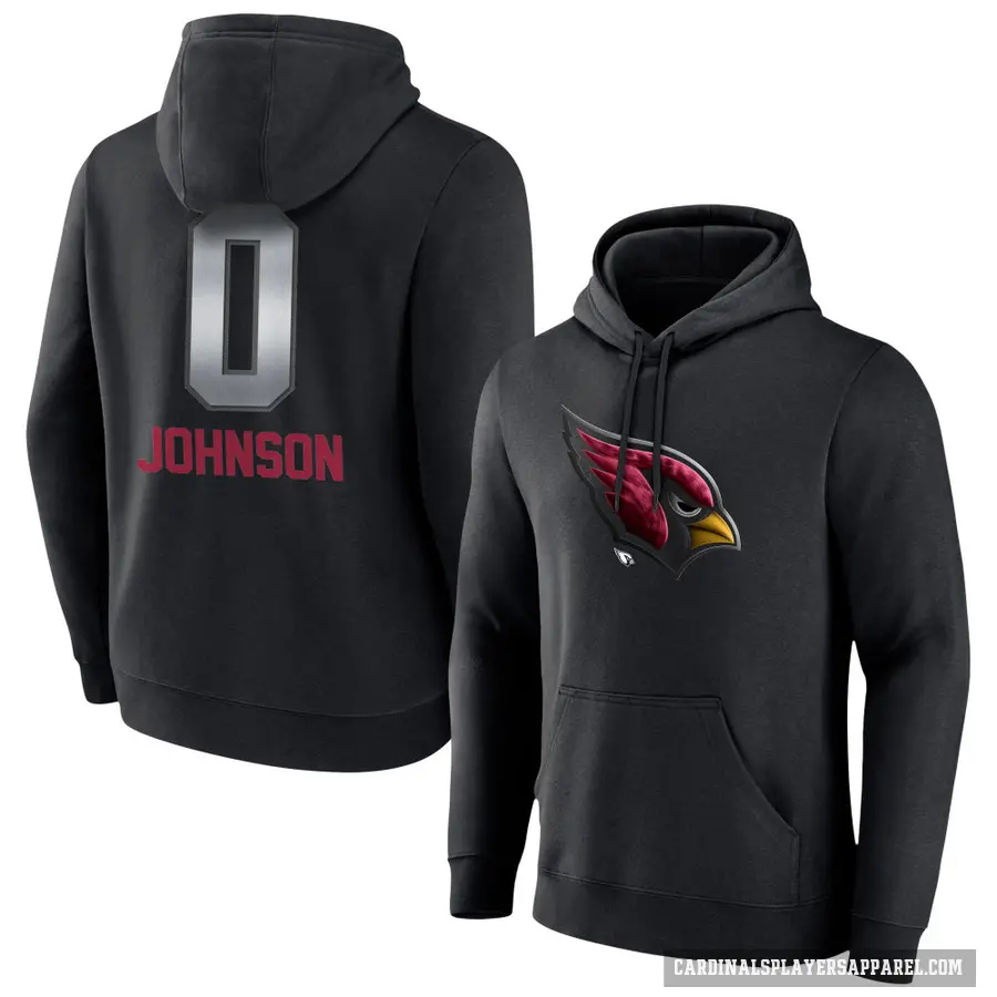 Youth ＃0 Will Johnson Arizona Cardinals Black Midnight Mascot Pullover Hoodie