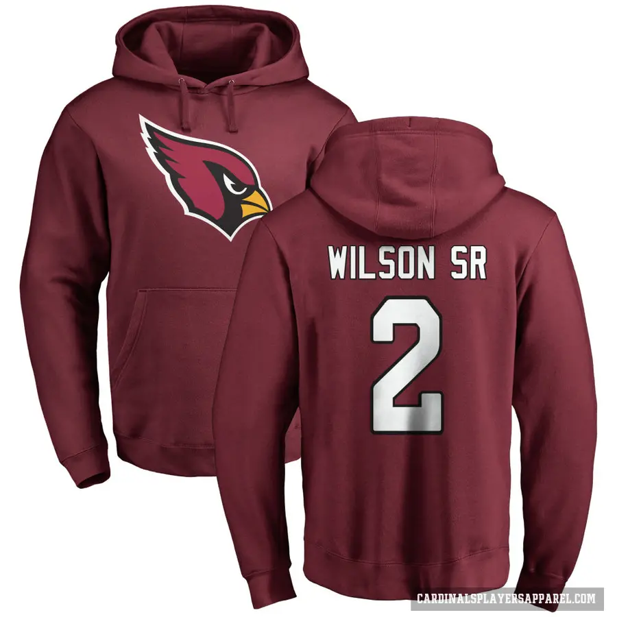 Youth ＃2 Mack Wilson Sr. Arizona Cardinals Pro Line Maroon Name & Number Logo Pullover Hoodie