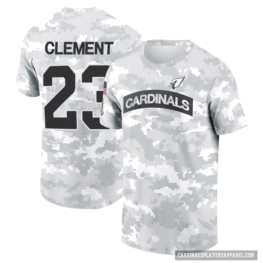 Youth ＃23 Corey Clement Arizona Cardinals Camo Arctic 2024 Salute to Service Performance T-Shirt