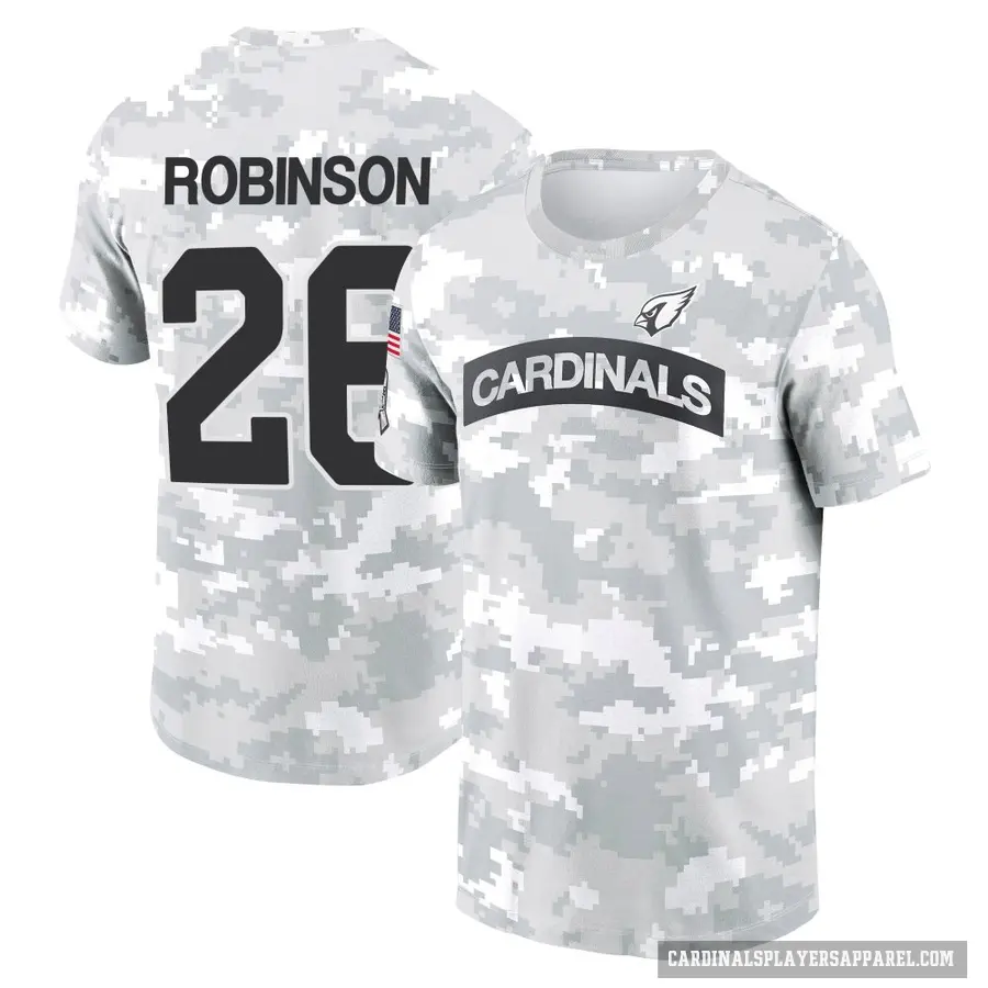 Youth ＃26 Jammie Robinson Arizona Cardinals Camo Arctic 2024 Salute to Service Performance T-Shirt