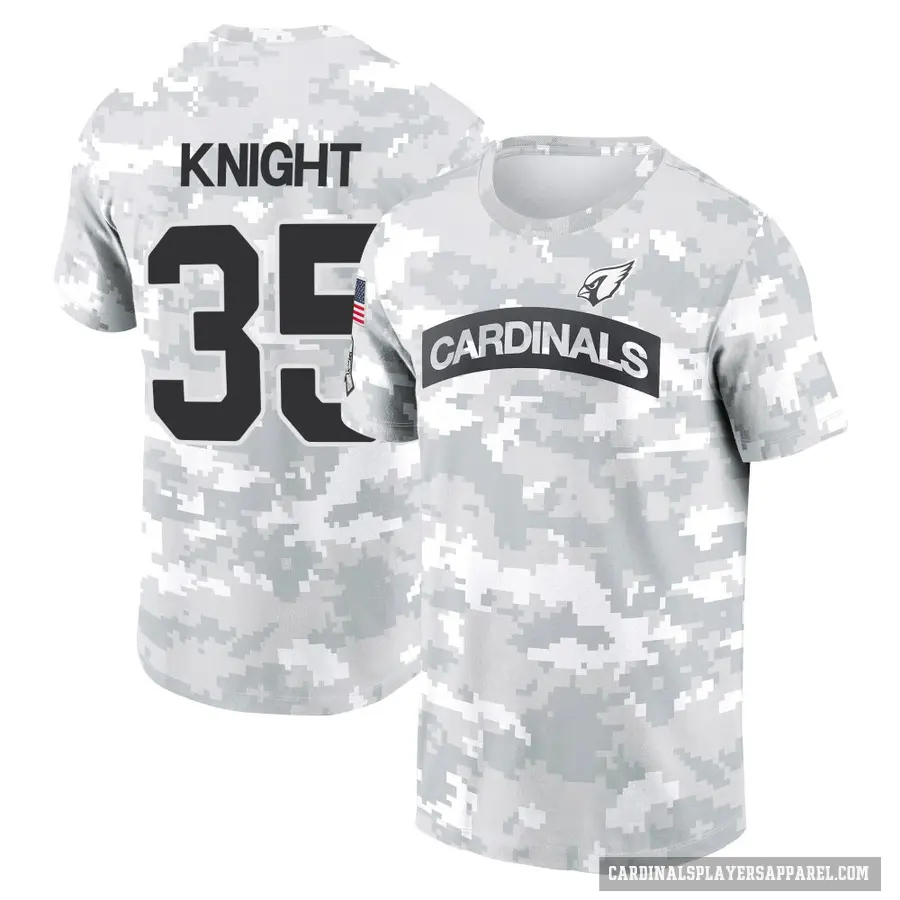 Youth ＃35 Zonovan Knight Arizona Cardinals Camo Arctic 2024 Salute to Service Performance T-Shirt