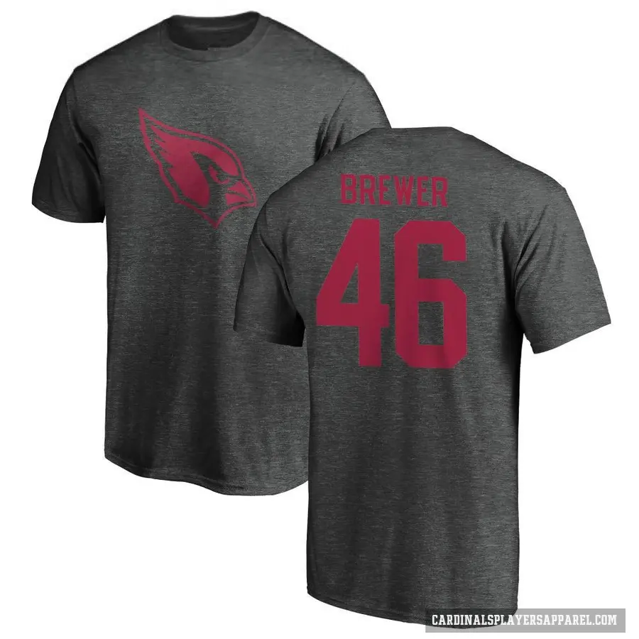 Youth ＃46 Aaron Brewer Arizona Cardinals Ash One Color T-Shirt