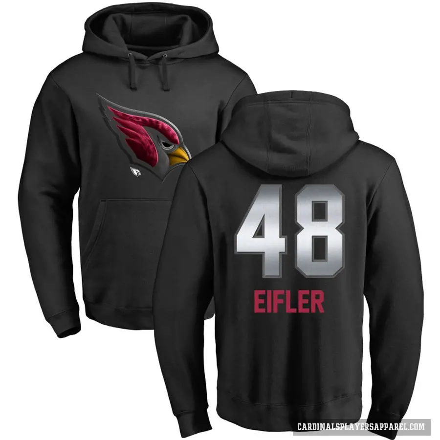 Youth ＃48 Milo Eifler Arizona Cardinals Black Midnight Mascot Pullover Hoodie