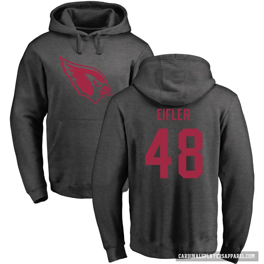 Youth ＃48 Milo Eifler Arizona Cardinals Pro Line by Branded Ash One Color Pullover Hoodie
