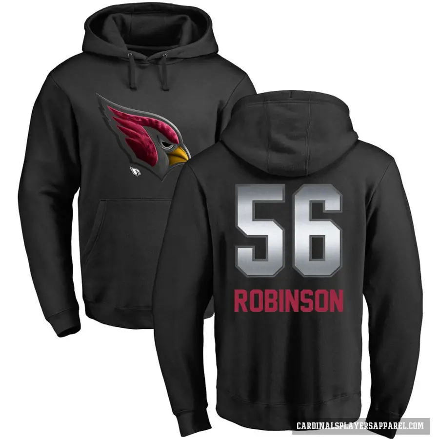 Youth ＃56 Darius Robinson Arizona Cardinals Black Midnight Mascot Pullover Hoodie