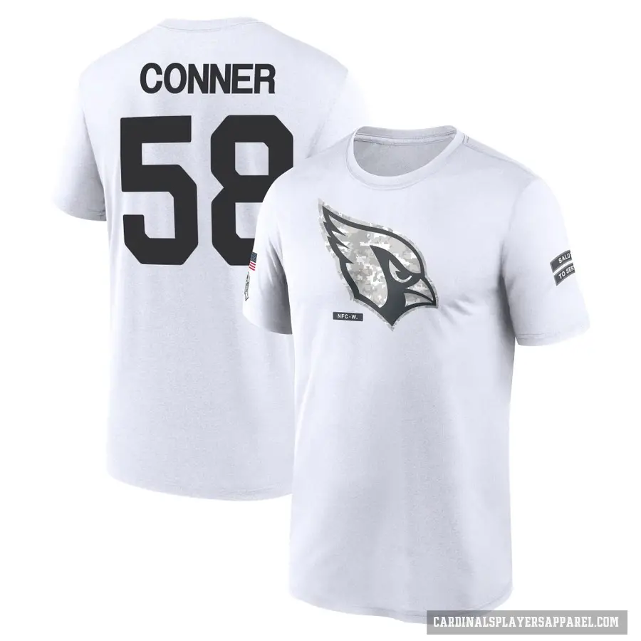 Youth ＃58 Hayden Conner Arizona Cardinals White 2024 Salute to Service Performance T-Shirt