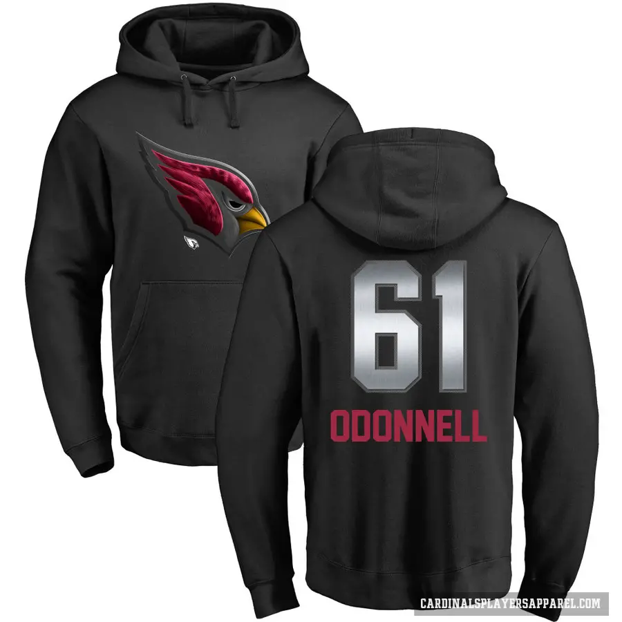 Youth ＃61 Carter O'Donnell Arizona Cardinals Black Midnight Mascot Pullover Hoodie