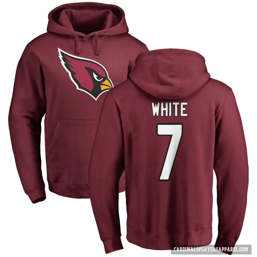 Youth ＃7 Kyzir White Arizona Cardinals Pro Line Maroon Name & Number Logo Pullover Hoodie