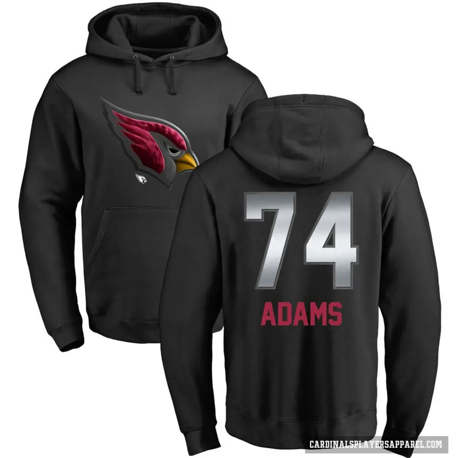 Youth ＃74 Isaiah Adams Arizona Cardinals Black Midnight Mascot Pullover Hoodie