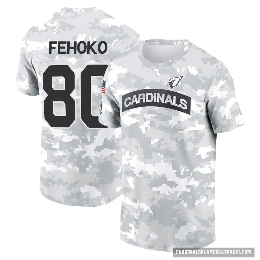 Youth ＃80 Simi Fehoko Arizona Cardinals Camo Arctic 2024 Salute to Service Performance T-Shirt