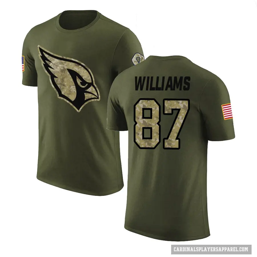 Youth ＃87 Maxx Williams Arizona Cardinals Olive Salute to Service T-Shirt