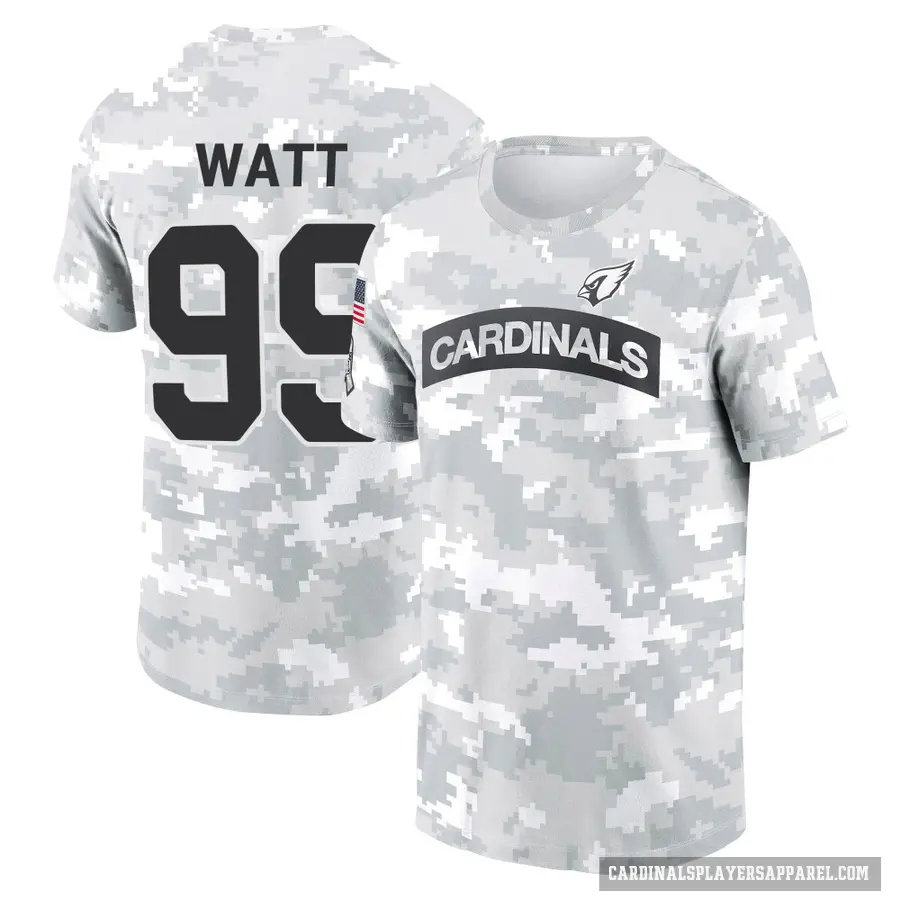 Youth ＃99 J.J. Watt Arizona Cardinals Camo Arctic 2024 Salute to Service Performance T-Shirt